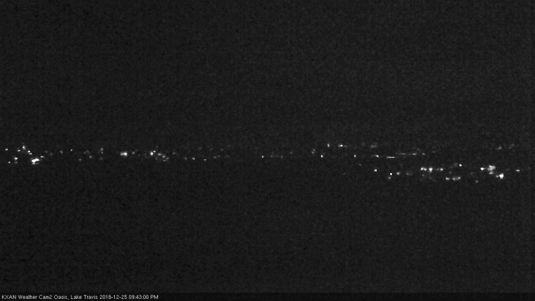 Lake Travis webcam, December 25, 2018 8:45 PM CT