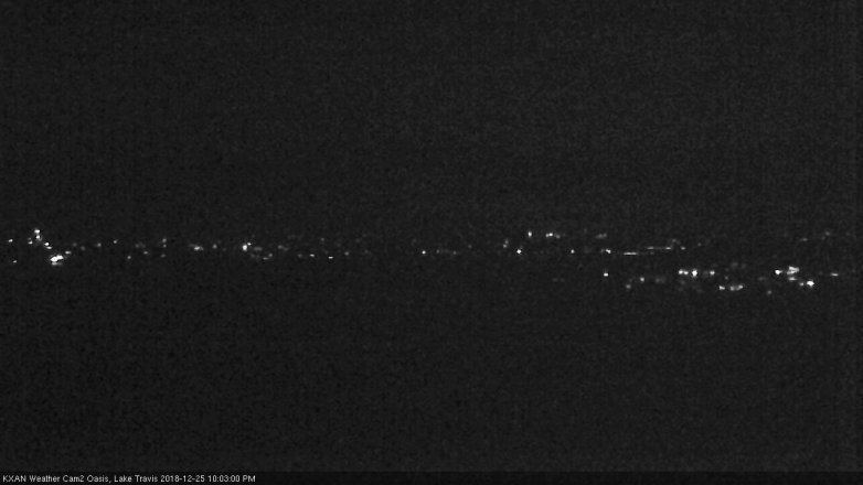 Lake Travis webcam, December 25, 2018 9:05 PM CT