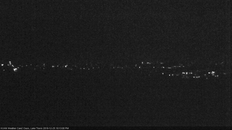 Lake Travis webcam, December 25, 2018 9:15 PM CT