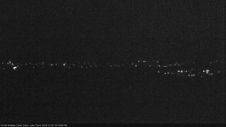 Lake Travis webcam, December 25, 2018 9:20 PM CT