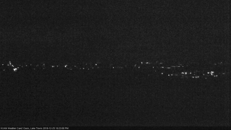 Lake Travis webcam, December 25, 2018 9:25 PM CT
