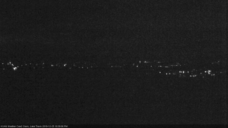Lake Travis webcam, December 25, 2018 9:40 PM CT