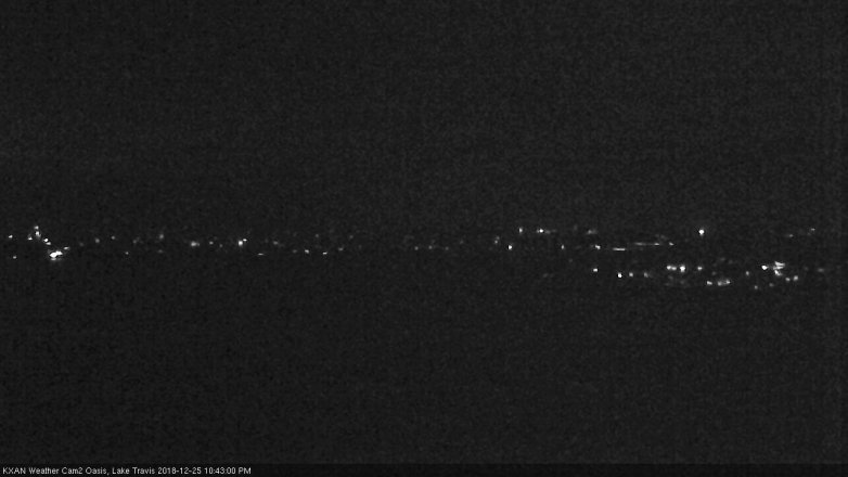 Lake Travis webcam, December 25, 2018 9:45 PM CT