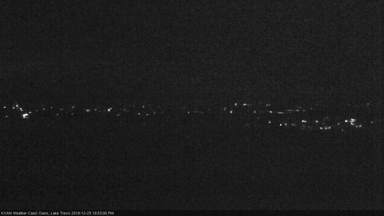 Lake Travis webcam, December 25, 2018 9:55 PM CT