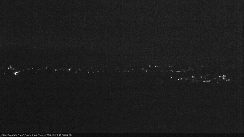 Lake Travis webcam, December 25, 2018 10:05 PM CT