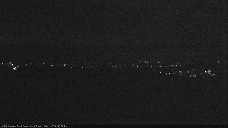 Lake Travis webcam, December 25, 2018 10:15 PM CT