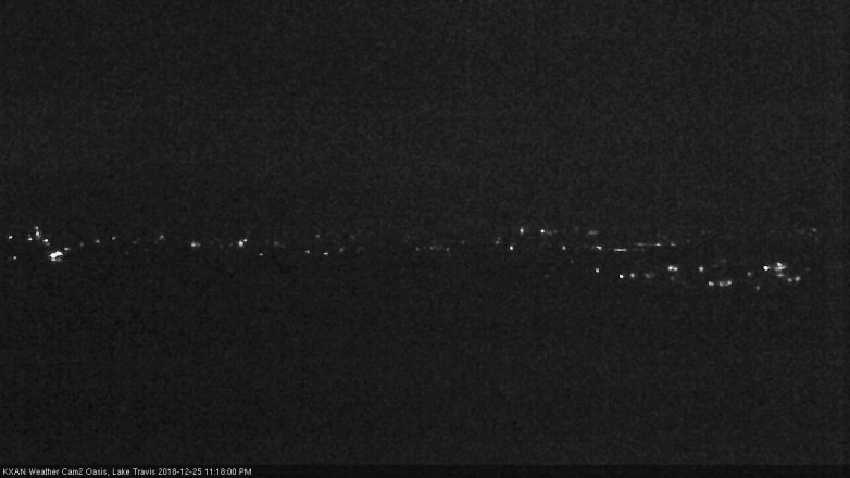 Lake Travis webcam, December 25, 2018 10:20 PM CT