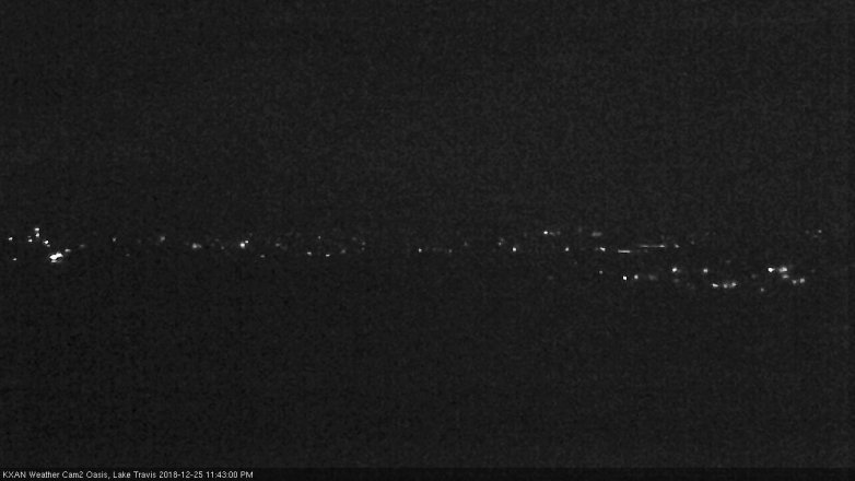 Lake Travis webcam, December 25, 2018 10:45 PM CT