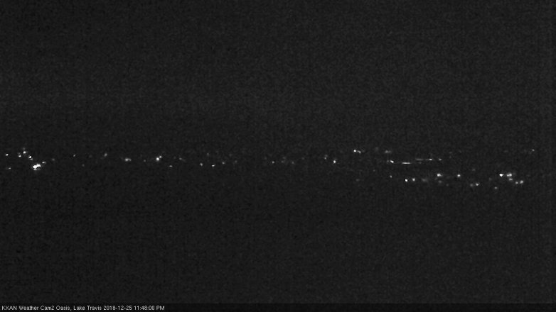 Lake Travis webcam, December 25, 2018 10:50 PM CT