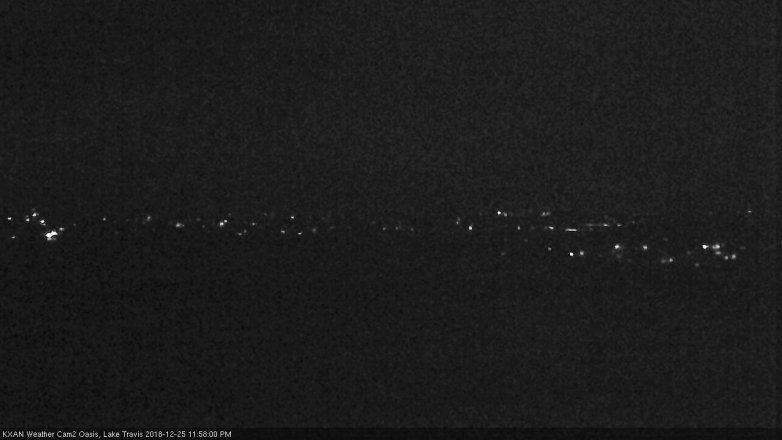 Lake Travis webcam, December 25, 2018 11:00 PM CT