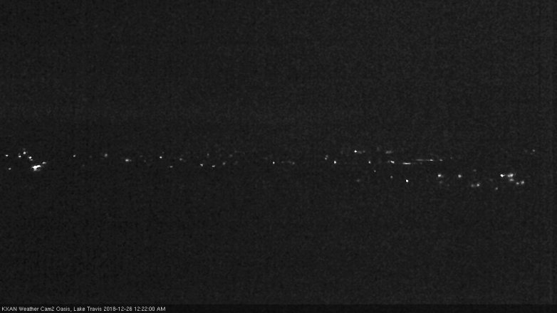 Lake Travis webcam, December 25, 2018 11:25 PM CT