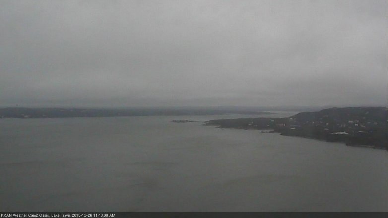 Lake Travis webcam, December 26, 2018 10:45 AM CT