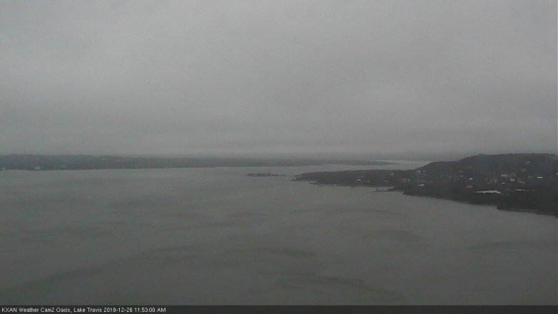 Lake Travis webcam, December 26, 2018 10:55 AM CT
