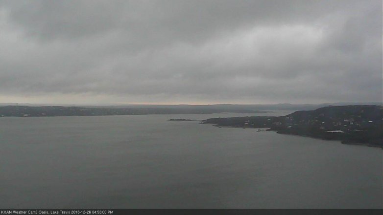 Lake Travis webcam, December 26, 2018 3:55 PM CT