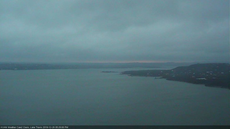 Lake Travis webcam, December 26, 2018 4:30 PM CT