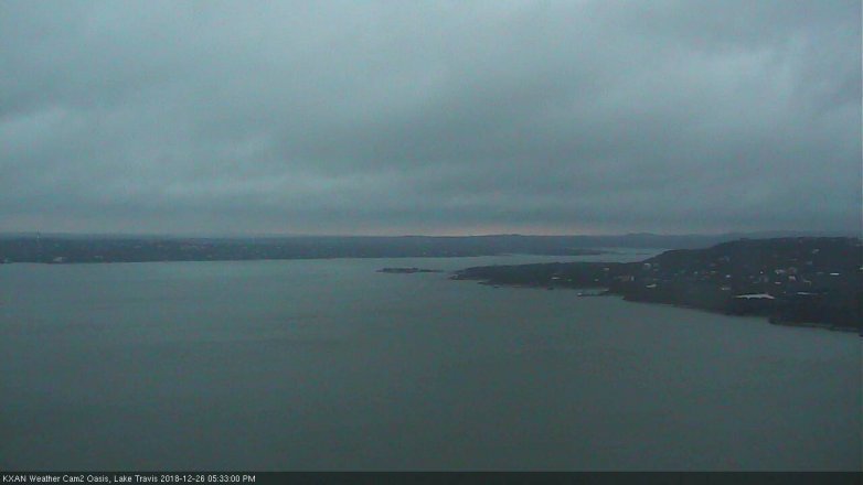 Lake Travis webcam, December 26, 2018 4:35 PM CT