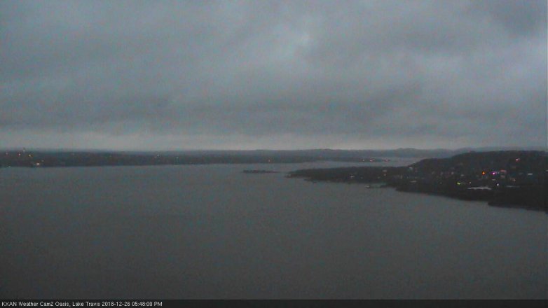 Lake Travis webcam, December 26, 2018 4:50 PM CT