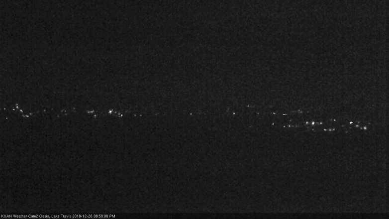 Lake Travis webcam, December 26, 2018 8:00 PM CT