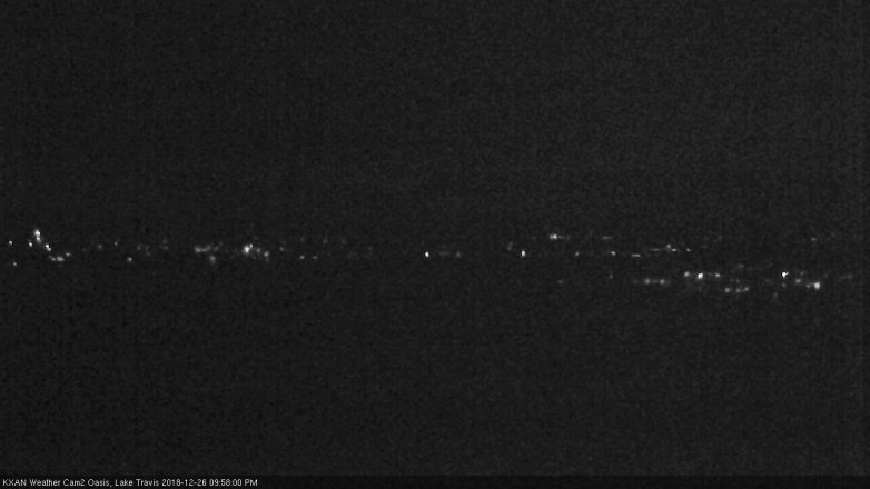 Lake Travis webcam, December 26, 2018 9:00 PM CT