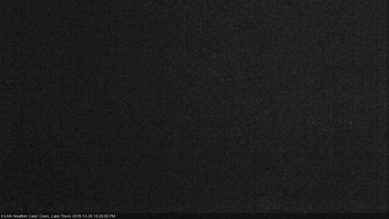 Lake Travis webcam, December 26, 2018 9:30 PM CT