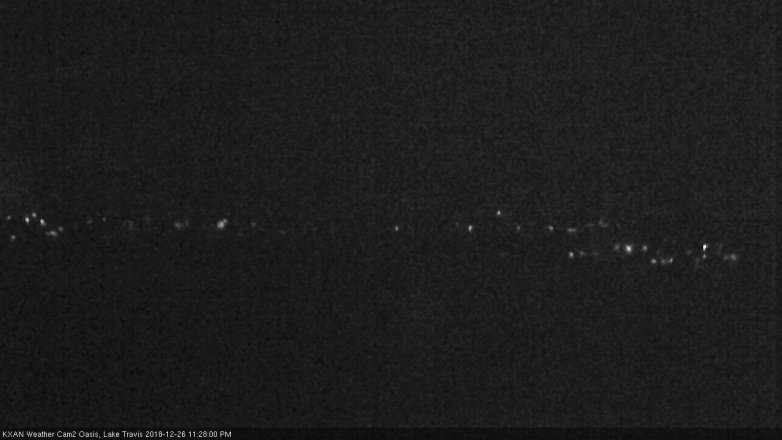 Lake Travis webcam, December 26, 2018 10:30 PM CT