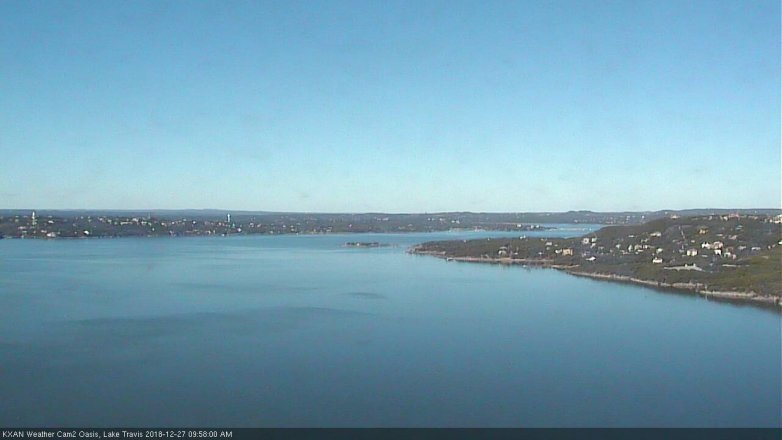 Lake Travis webcam, December 27, 2018 9:00 AM CT