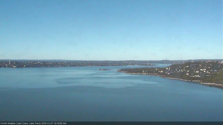 Lake Travis webcam, December 27, 2018 9:20 AM CT