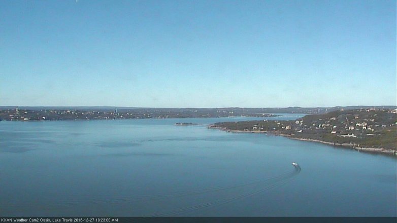 Lake Travis webcam, December 27, 2018 9:25 AM CT