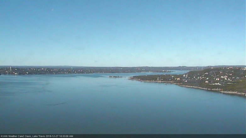 Lake Travis webcam, December 27, 2018 9:35 AM CT