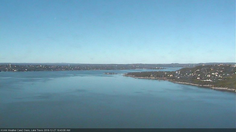 Lake Travis webcam, December 27, 2018 9:45 AM CT