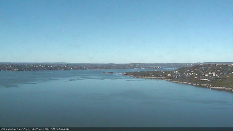 Lake Travis webcam, December 27, 2018 9:55 AM CT