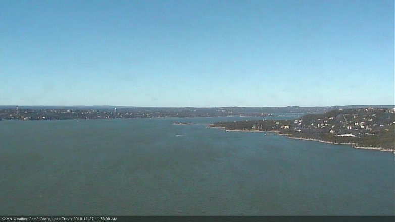 Lake Travis webcam, December 27, 2018 10:55 AM CT