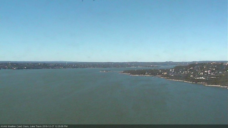 Lake Travis webcam, December 27, 2018 11:30 AM CT
