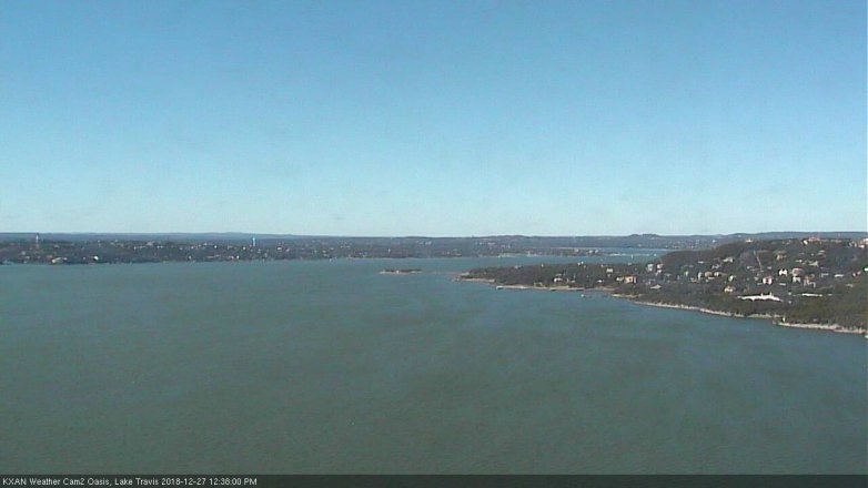 Lake Travis webcam, December 27, 2018 11:40 AM CT