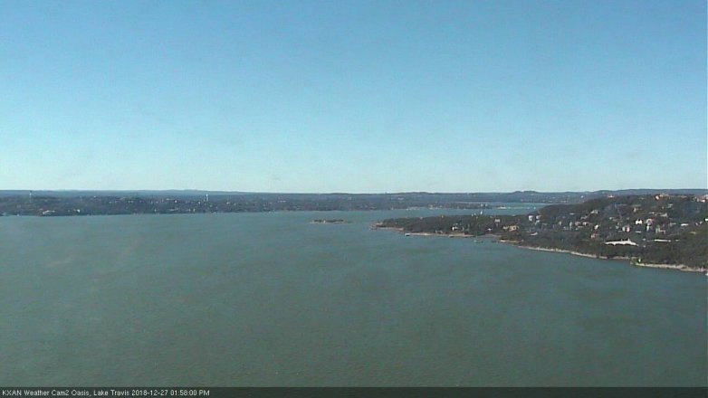 Lake Travis webcam, December 27, 2018 1:00 PM CT