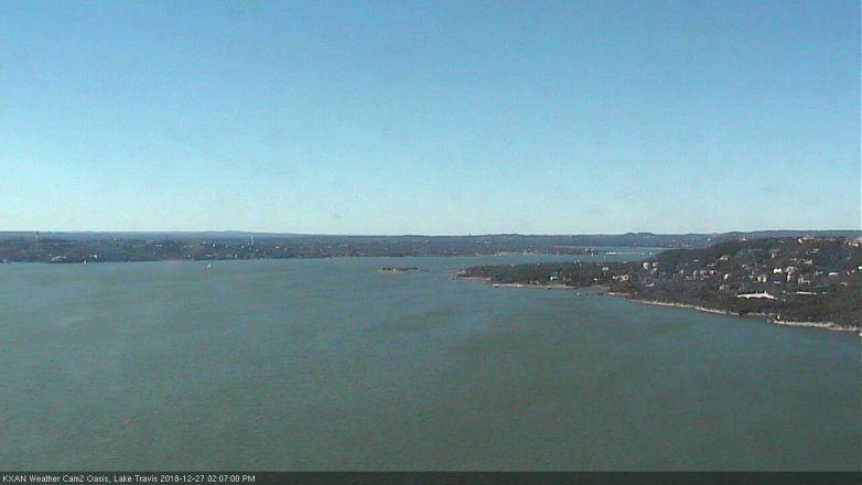 Lake Travis webcam, December 27, 2018 1:10 PM CT