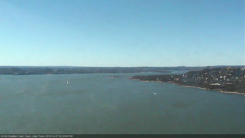 Lake Travis webcam, December 27, 2018 1:35 PM CT