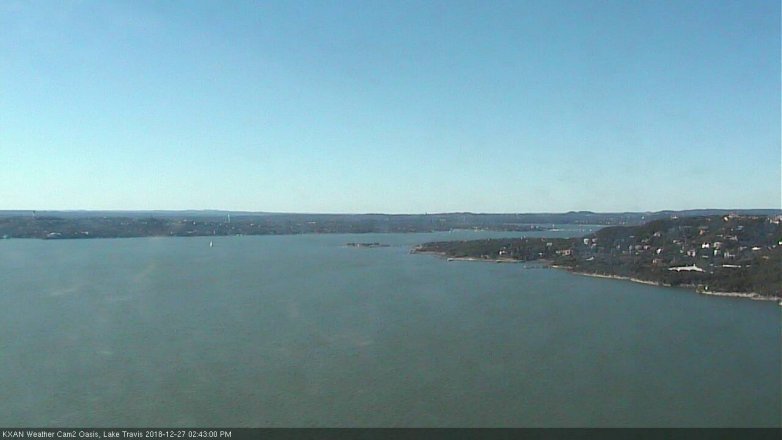 Lake Travis webcam, December 27, 2018 1:45 PM CT