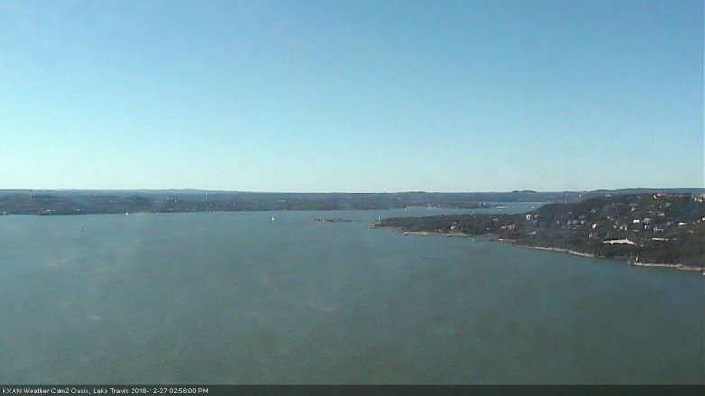 Lake Travis webcam, December 27, 2018 2:00 PM CT