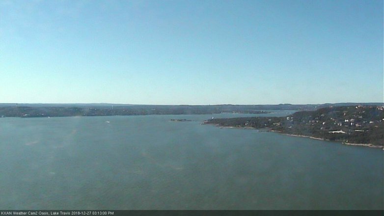 Lake Travis webcam, December 27, 2018 2:15 PM CT