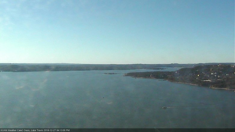 Lake Travis webcam, December 27, 2018 3:15 PM CT