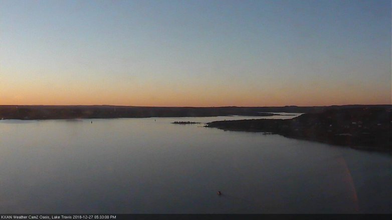 Lake Travis webcam, December 27, 2018 4:35 PM CT