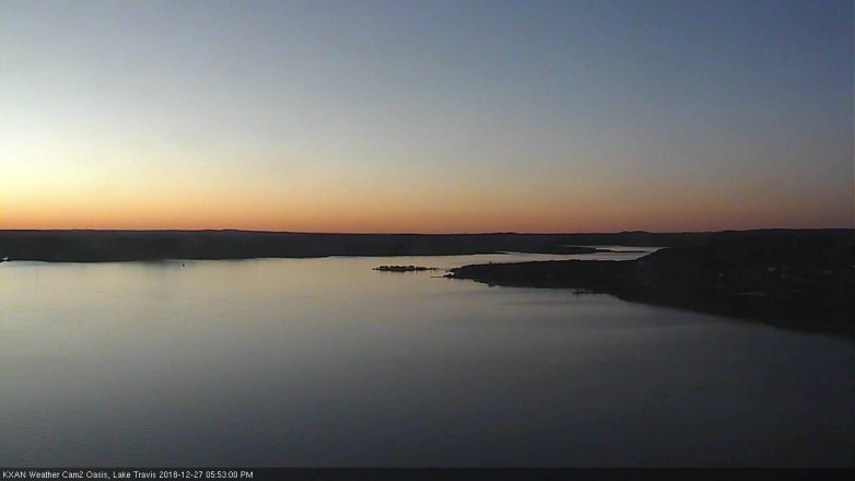 Lake Travis webcam, December 27, 2018 4:55 PM CT