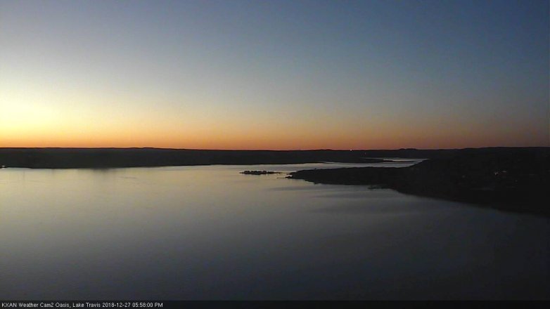 Lake Travis webcam, December 27, 2018 5:00 PM CT
