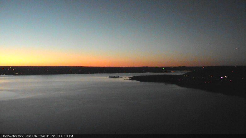 Lake Travis webcam, December 27, 2018 5:15 PM CT