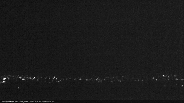 Lake Travis webcam, December 27, 2018 9:00 PM CT