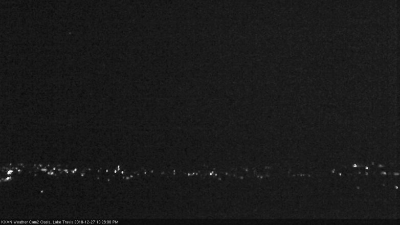 Lake Travis webcam, December 27, 2018 9:30 PM CT