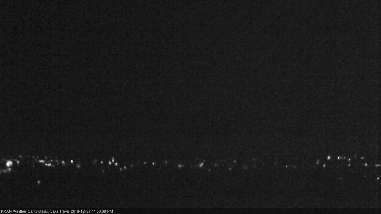 Lake Travis webcam, December 27, 2018 11:00 PM CT