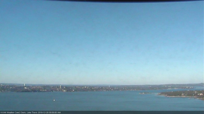 Lake Travis webcam, December 28, 2018 9:00 AM CT
