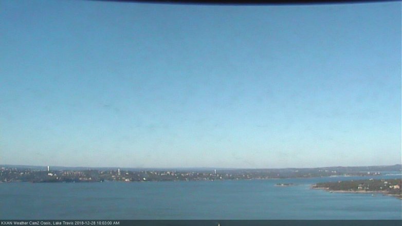 Lake Travis webcam, December 28, 2018 9:05 AM CT
